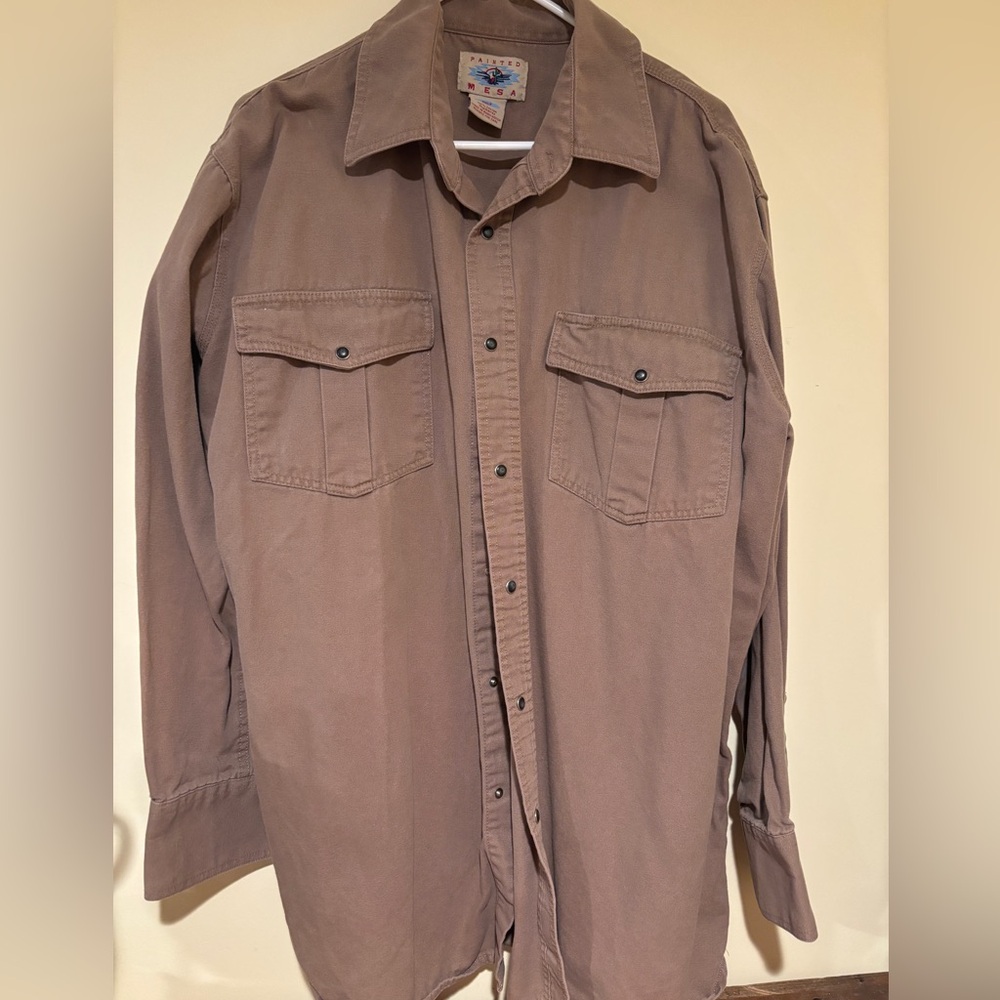 Men's Brown Button-Up Jacket